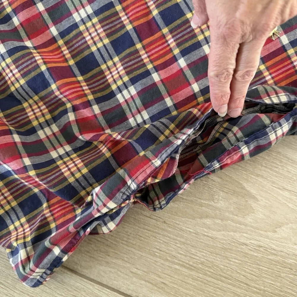 Vintage Ralph Lauren King Duvet Cover Kennebunkport Bedding Preppy Plaid